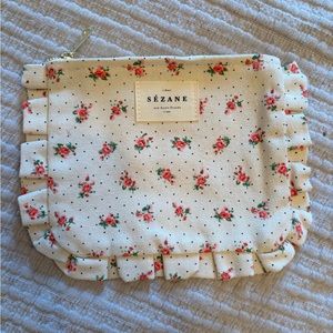 NWOT Sézane floral canvas pouch